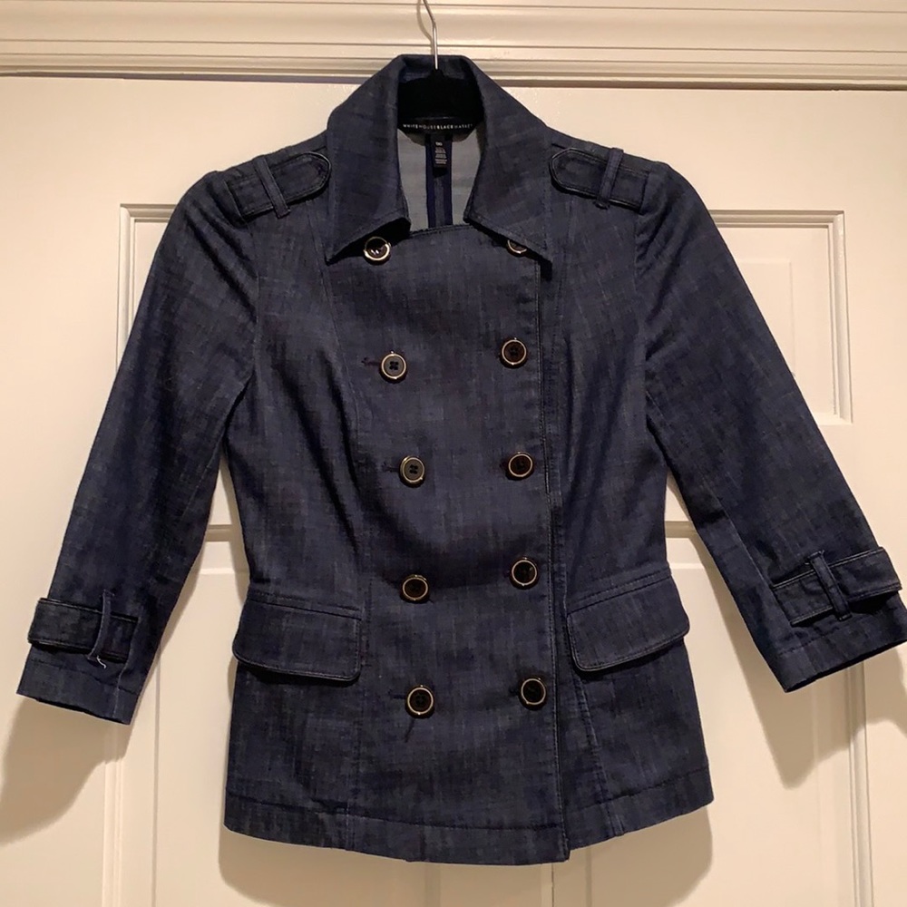 White house black market denim jacket